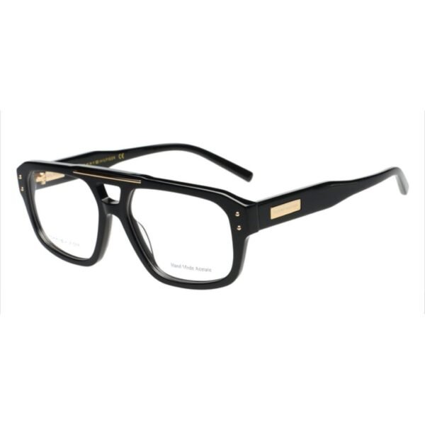 Tommy Hilfiger Pilot Acetate Eyeglasses – Black