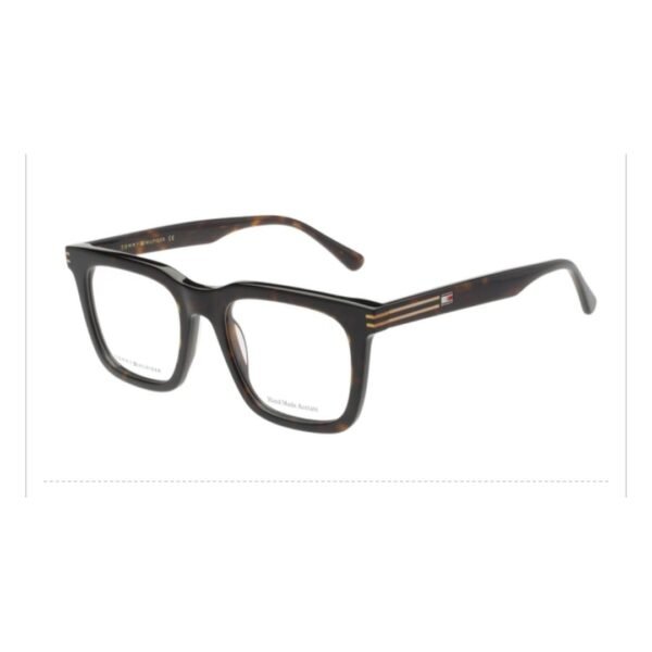 Tommy Hilfiger Square Acetate Eyeglasses – Brown Havana