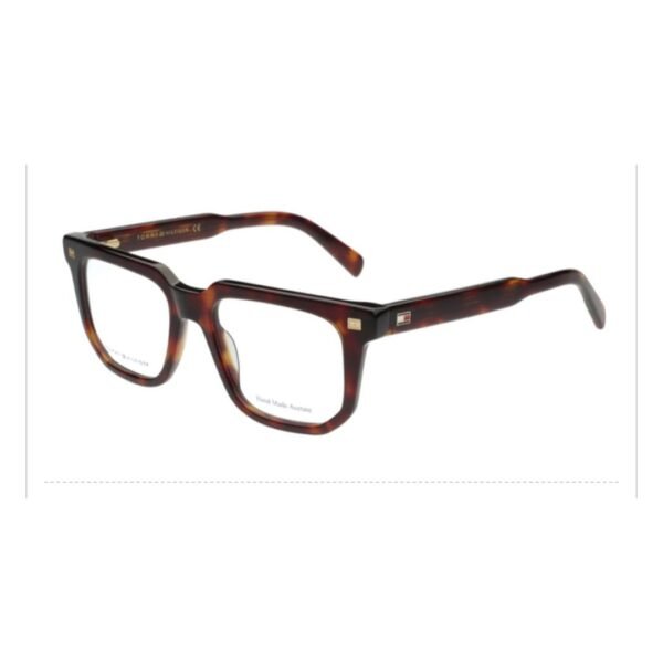 Tommy Hilfiger Rectangular Acetate Eyeglasses – Havana